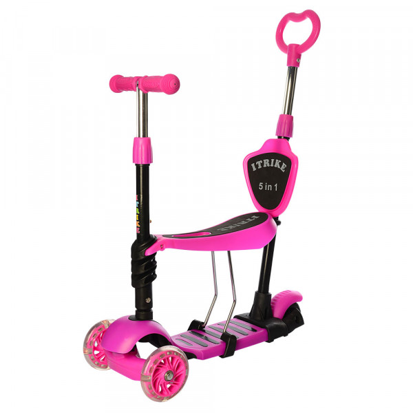 Самокат 5в1 iTrike Maxi JR 3-026-P (pink) Самокат 5в1 iTrike Maxi JR 3-026-P (pink)